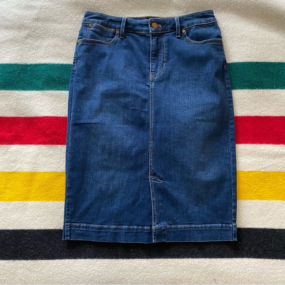Denim midi skirt. Size 2
